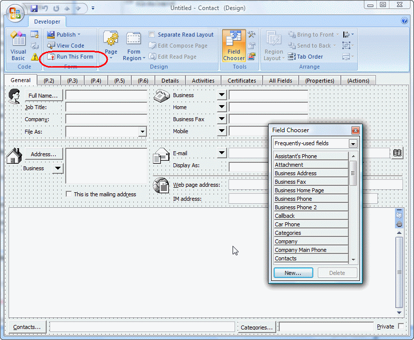 Using Microsoft Outlook's Forms Designer - Outlook Tips